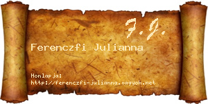 Ferenczfi Julianna névjegykártya
